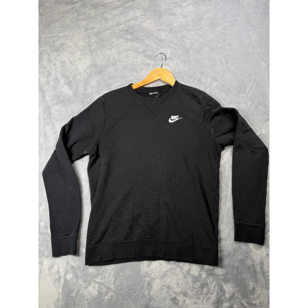 Nike Sportswear Club Fleece Sweatshirt Womens S Black DQ5473-010 Pullover
